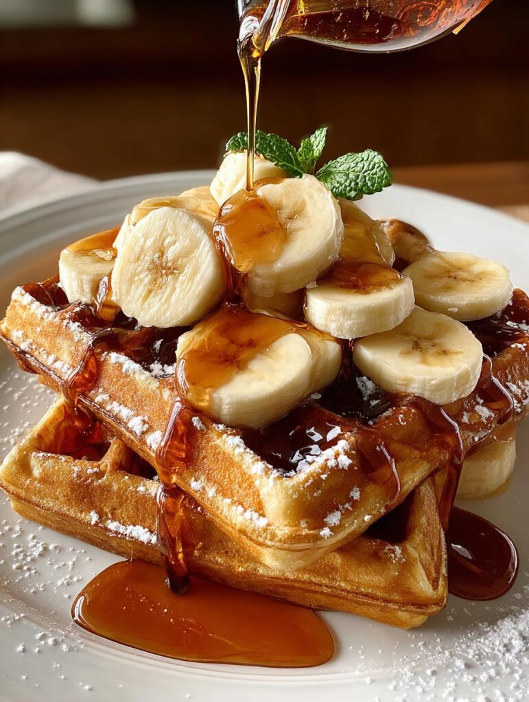 Banana Bread Waffles