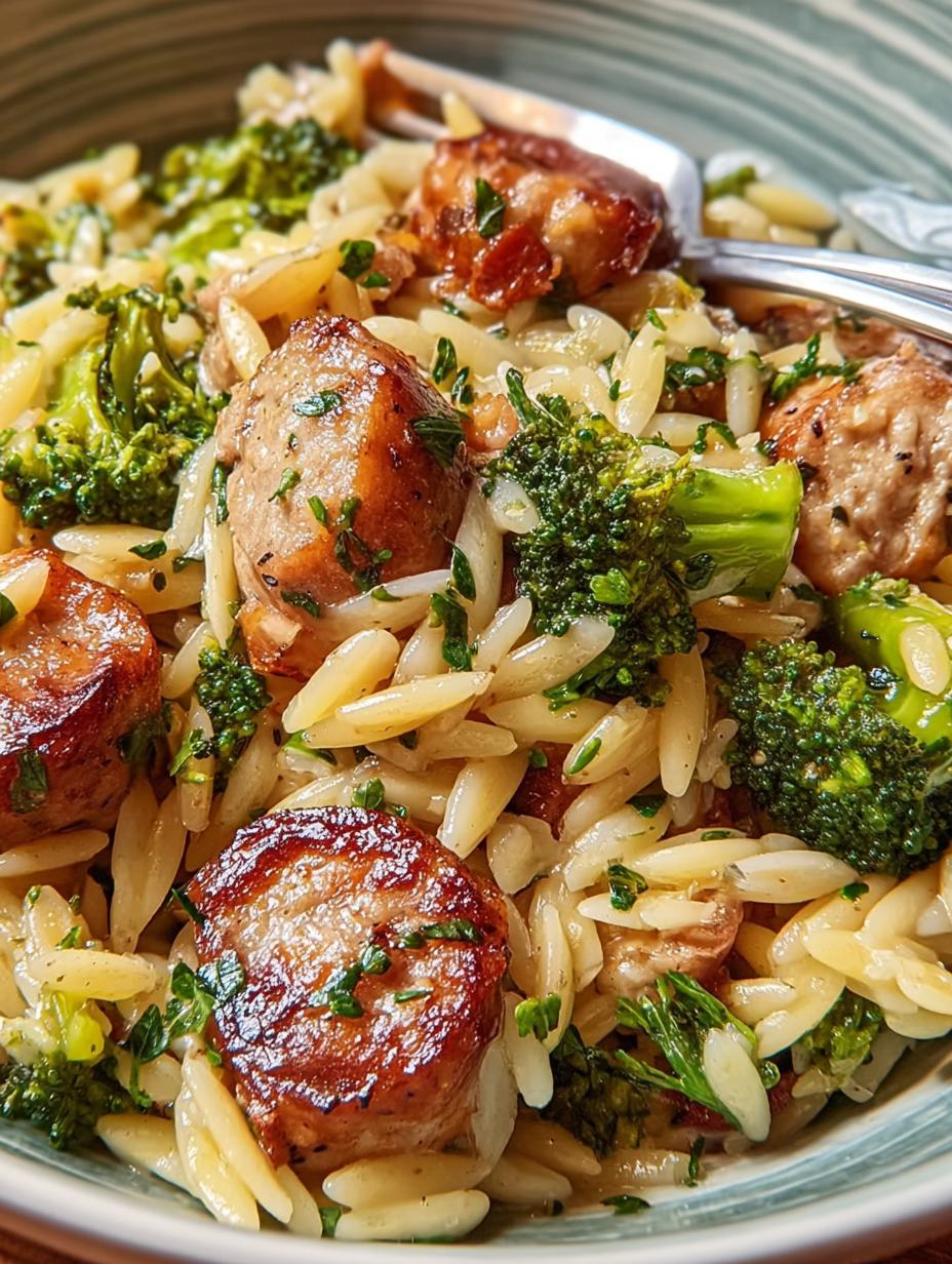 Chicken Sausage Orzo Creamy