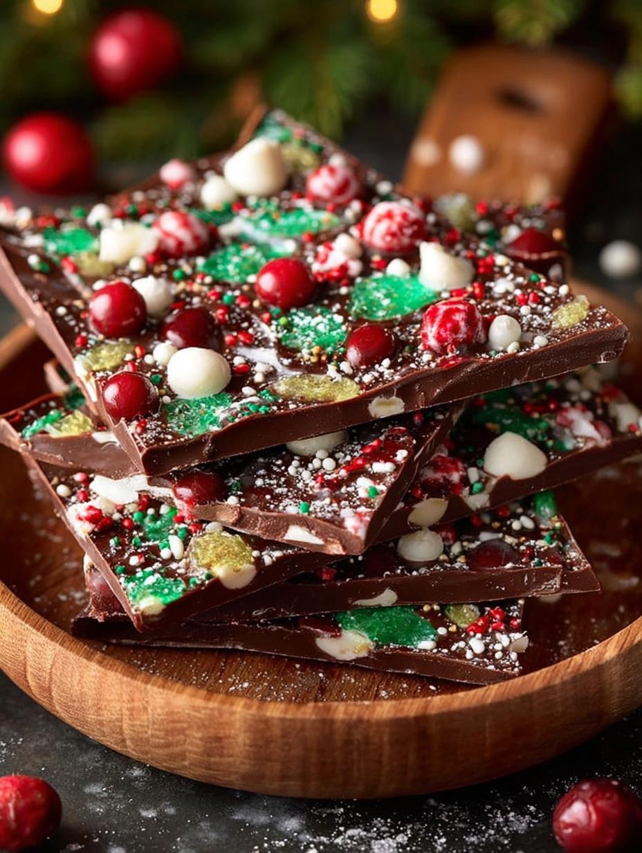 Christmas Chocolate Bark with Sprinkles for Joyful Holidays - Christmas Chocolate Bark with - main visual representation