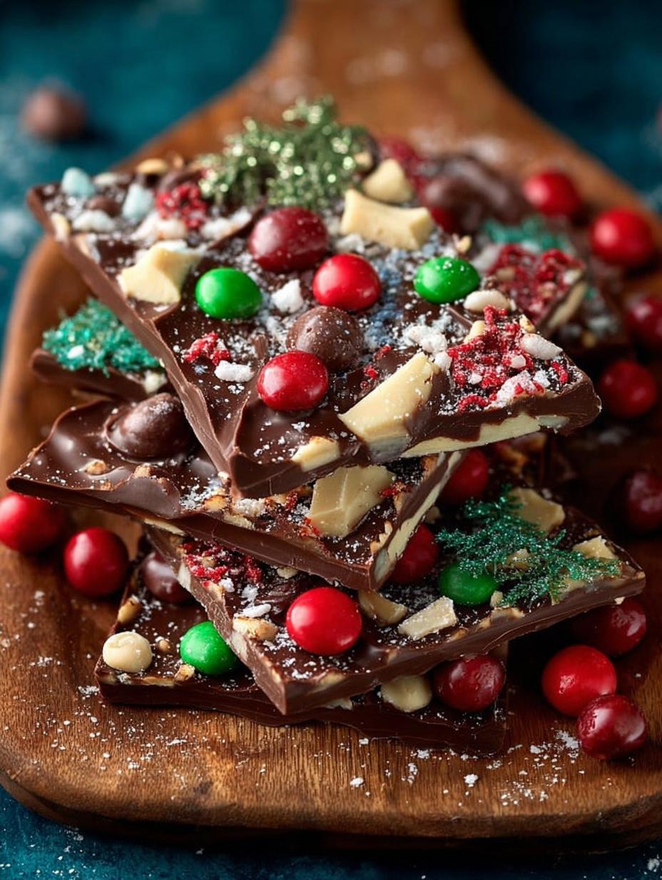 Christmas Chocolate Bark with Sprinkles for Joyful Holidays - Christmas Chocolate Bark with - additional detail