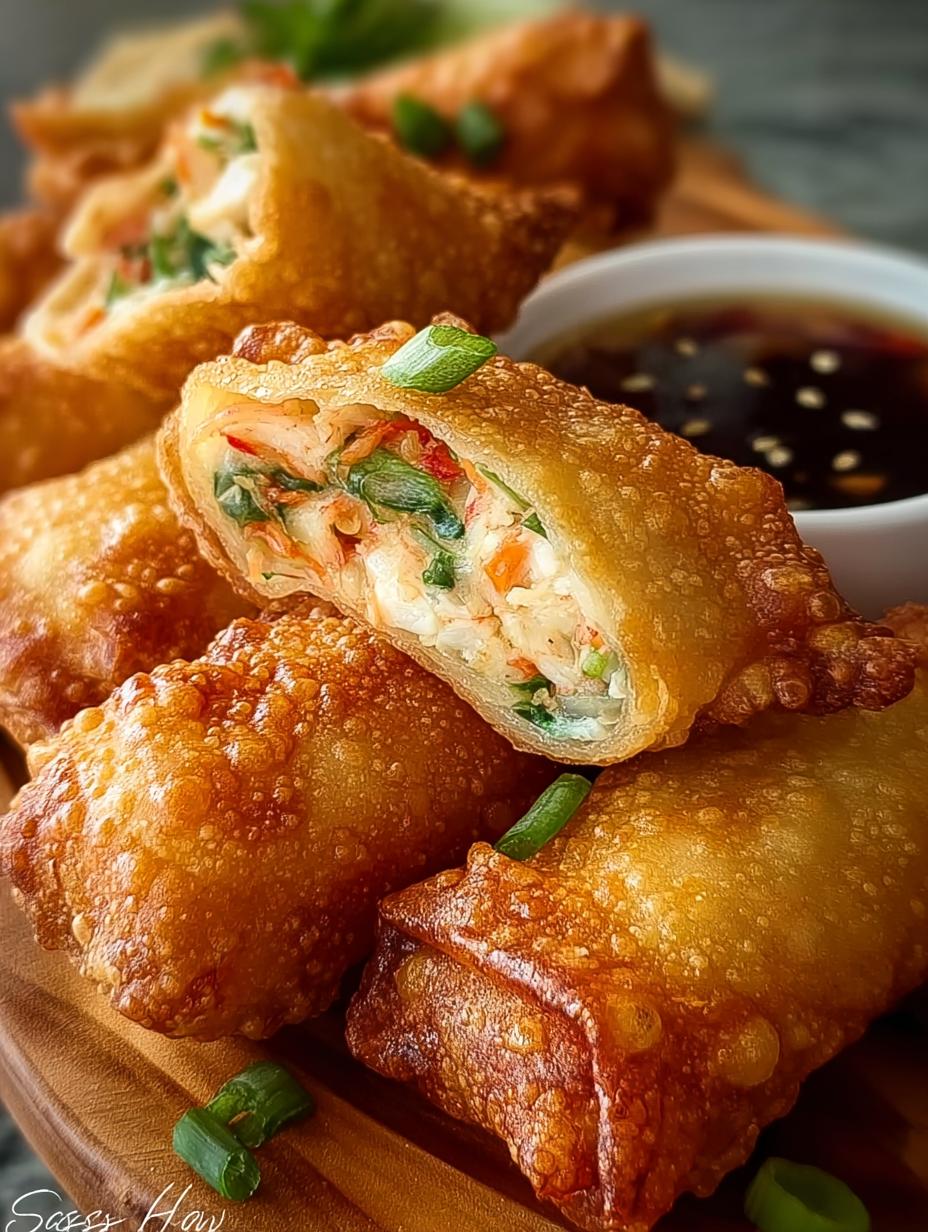Crab Rangoon Egg Rolls