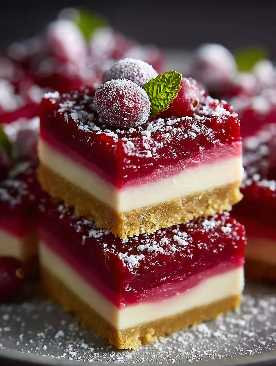 Delicious Cranberry Curd Bars: 16 Irresistible Treats - Cranberry Curd Bars - additional detail