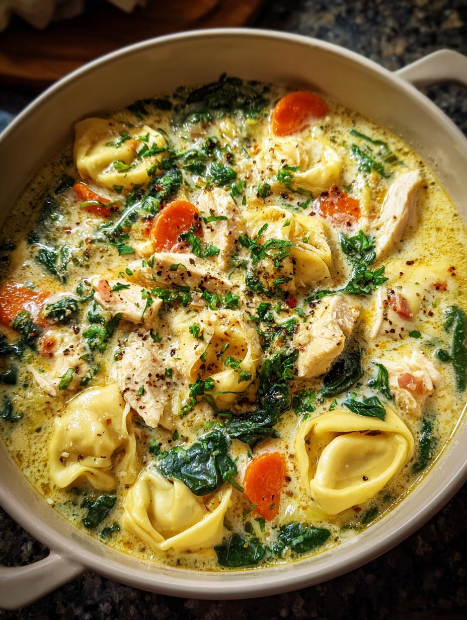 Creamy Chicken Tortellini Soup: Unforgettable 1-Pot Dinner - Creamy Chicken Tortellini Soup - additional detail