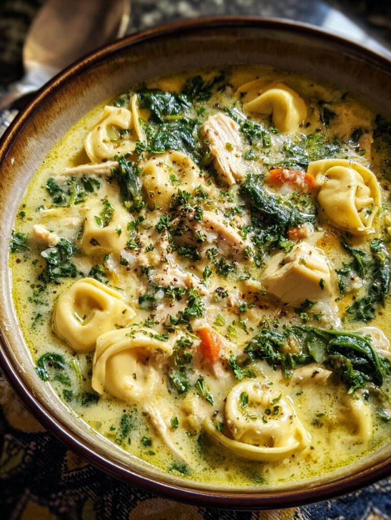 Creamy Chicken Tortellini Soup