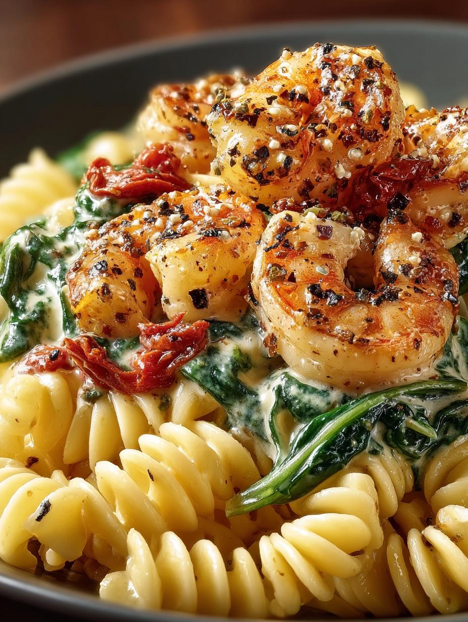 Creamy Tuscan Shrimp Rotini