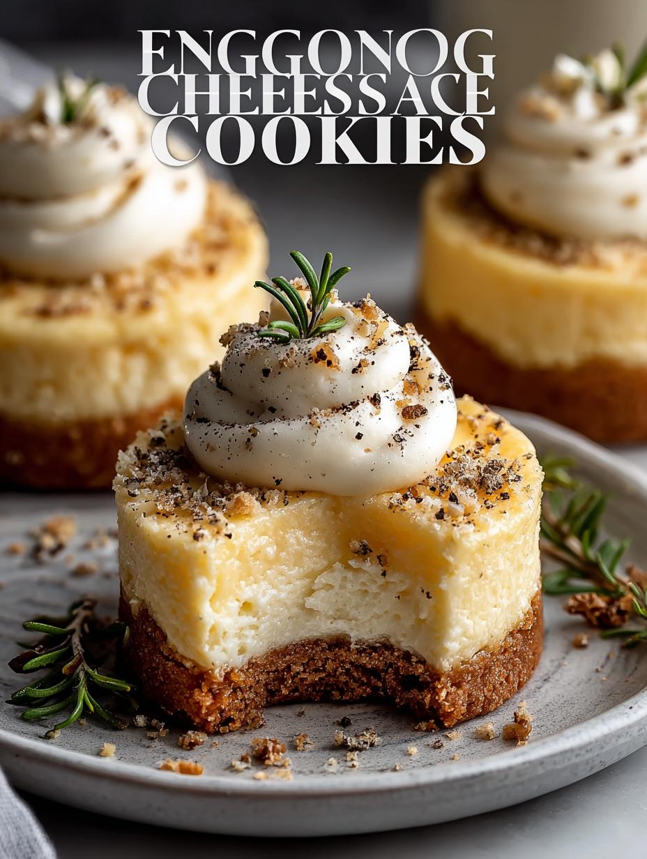 Delicious Eggnog Cheesecake Cookies for the Holidays - Eggnog Cheesecake Cookies - main visual representation