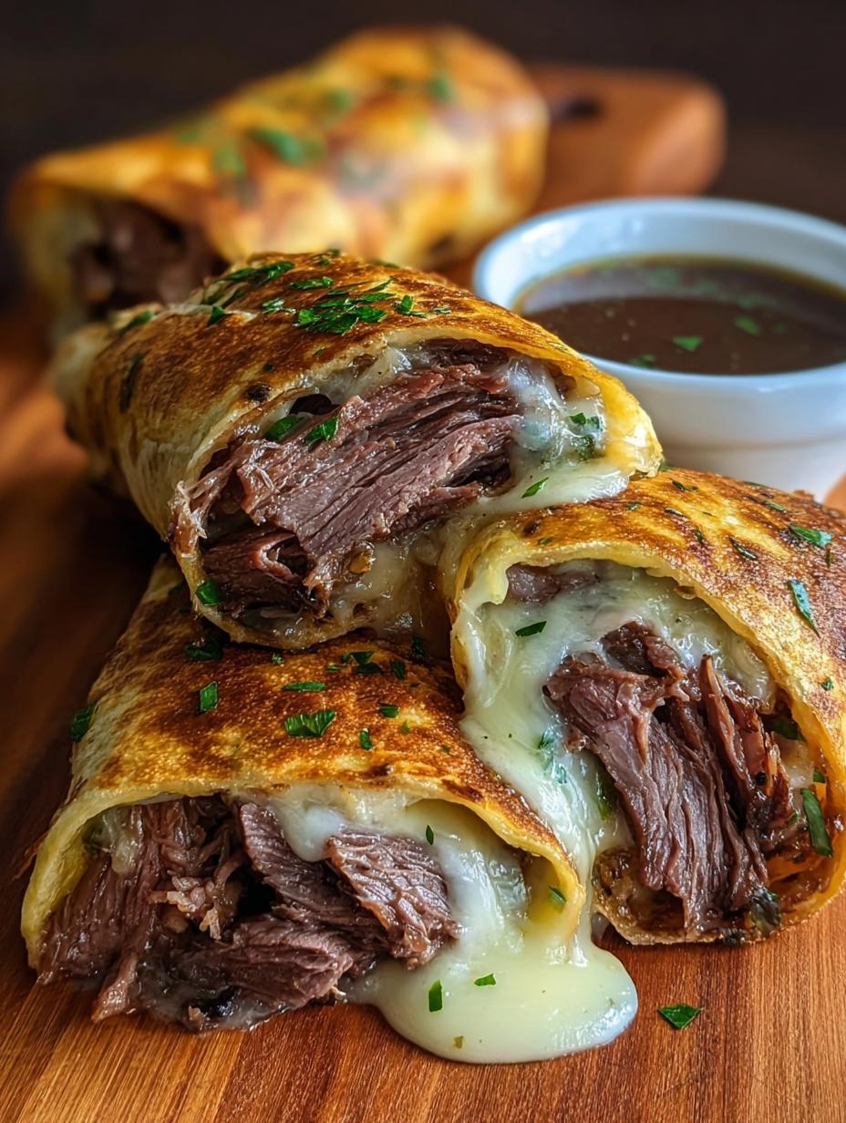 French Dip Tortilla Roll