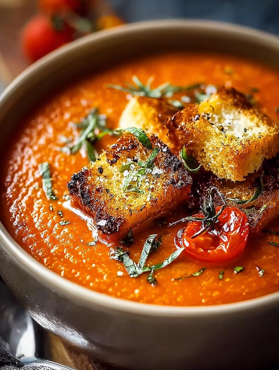 Roasted Tomato Basil Soup