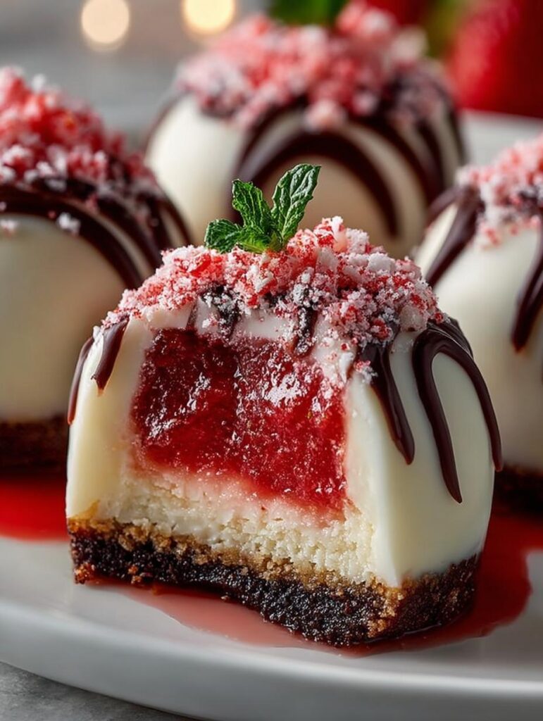 Strawberry Crunch Cheesecake Bites