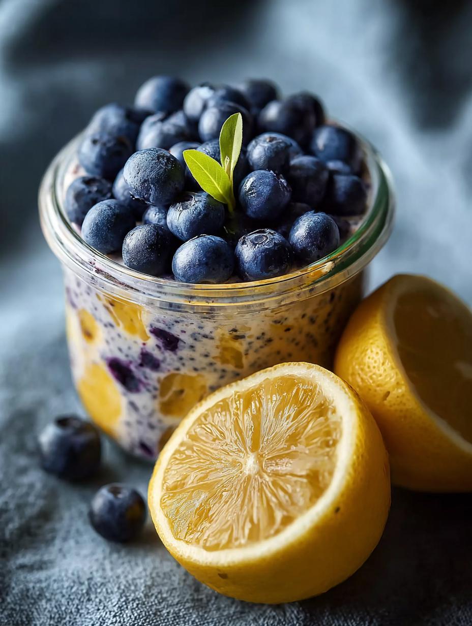 15g Protein Blueberry Lemon Overnight Oats Delight - 15g Protein Blueberry Lemon - main visual representation