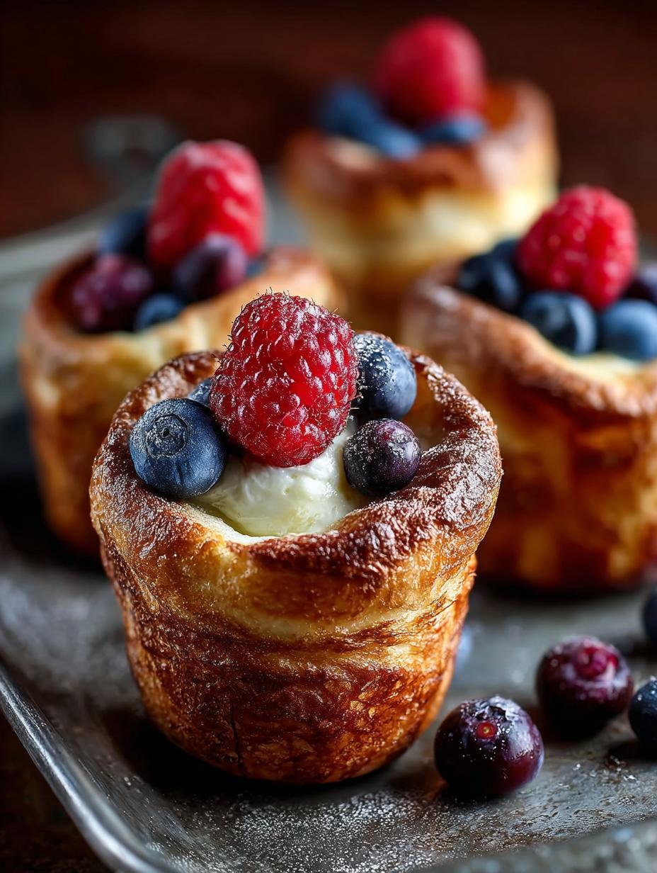 Blueberry Raspberry Popovers