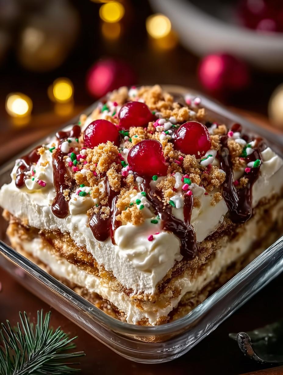 Christmas Cookie Lasagna