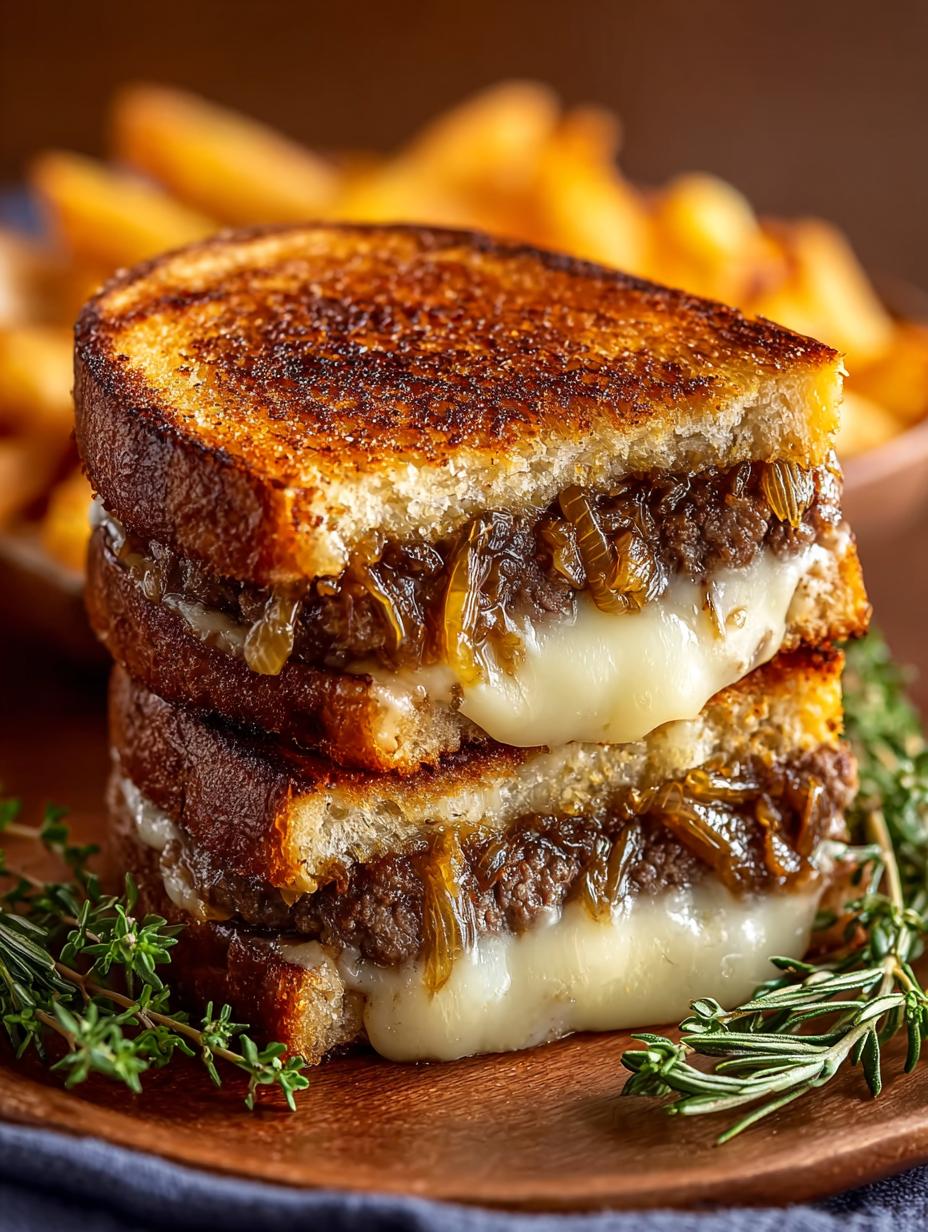 French Onion Patty Melt