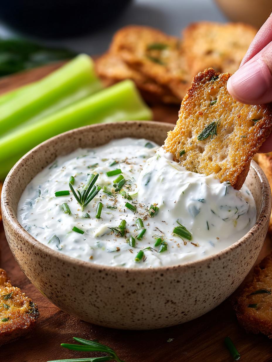 Delicious Greek Yogurt Ranch Dip in 5 Minutes - Greek Yogurt Ranch Dip - main visual representation