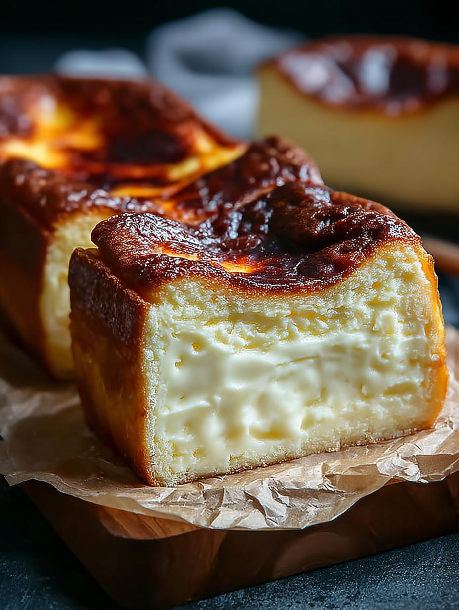 Loaf Pan Basque Cheesecake