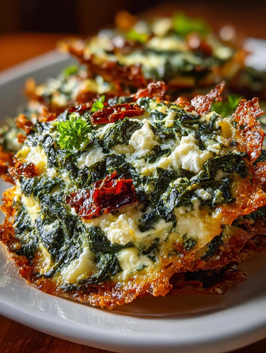 Mouthwatering Mediterranean Spinach Feta Cheese Crisps Recipe - Mouthwatering Mediterranean Spinach Feta - additional detail