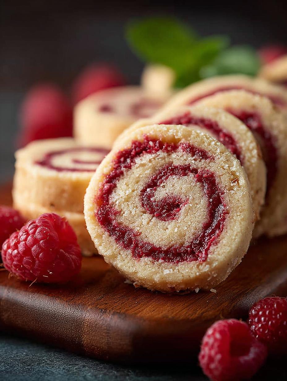 Raspberry Swirl Cookies with Butter Shortbread Delight - Raspberry Swirl Cookies with - main visual representation