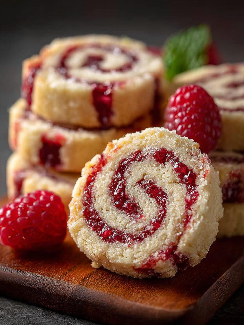 Raspberry Swirl Cookies with