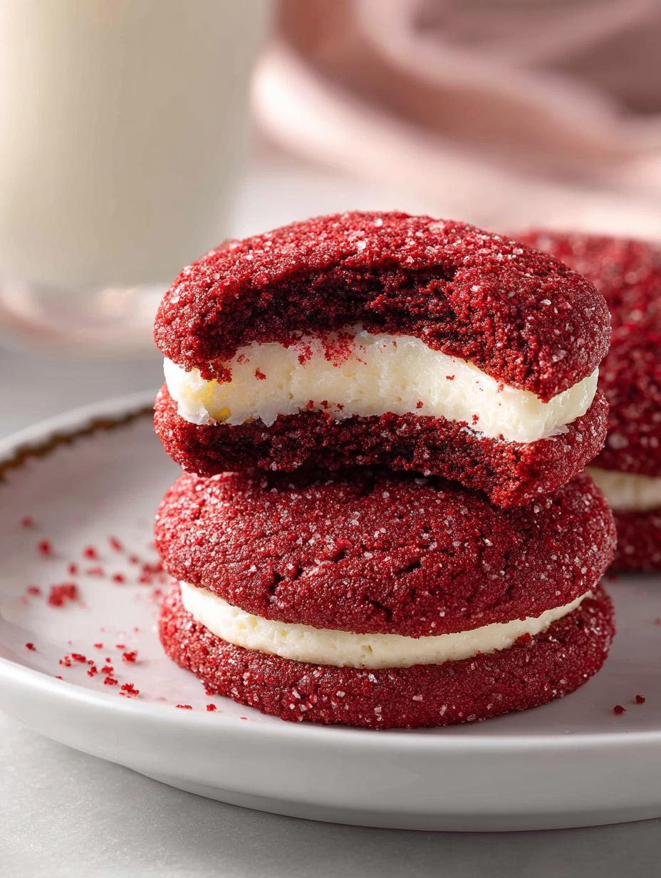 Red Velvet Cheesecake Cookies: 24 Indulgent Treats - Red Velvet Cheesecake Cookies - main visual representation