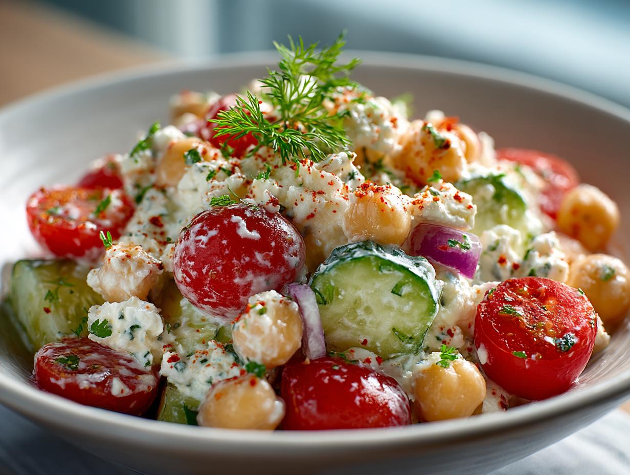Cottage Cheese Chickpea Salad: 5 Delicious Variations - Cottage Cheese Chickpea Salad - main visual representation