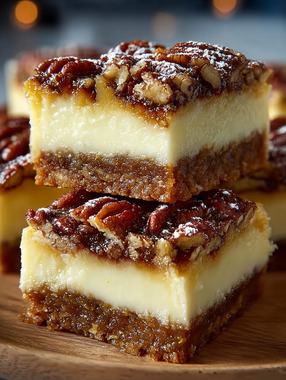 Delicious Pecan Pie Cheesecake Bars for Everyone - Pecan Pie Cheesecake Bars - additional detail