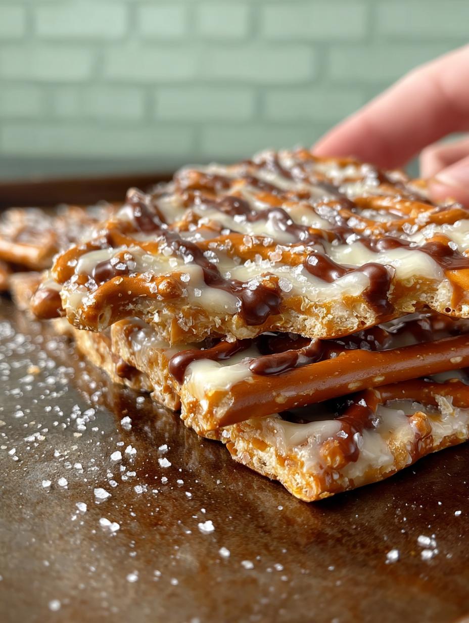Delicious Pretzel Toffee: 12 Sweet and Salty Treats - Pretzel Toffee - additional detail